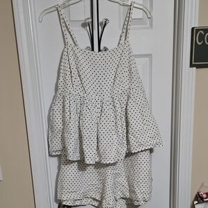 Kate Spade Black and White Polka Dot Short Set